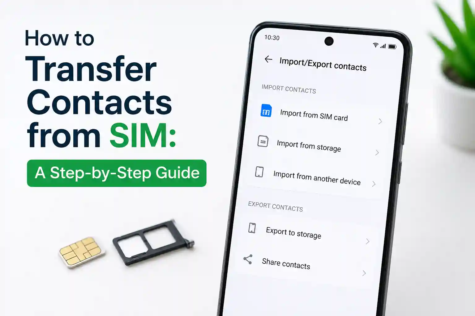 How to Transfer Contacts from SIM A Step-by-Step Guide