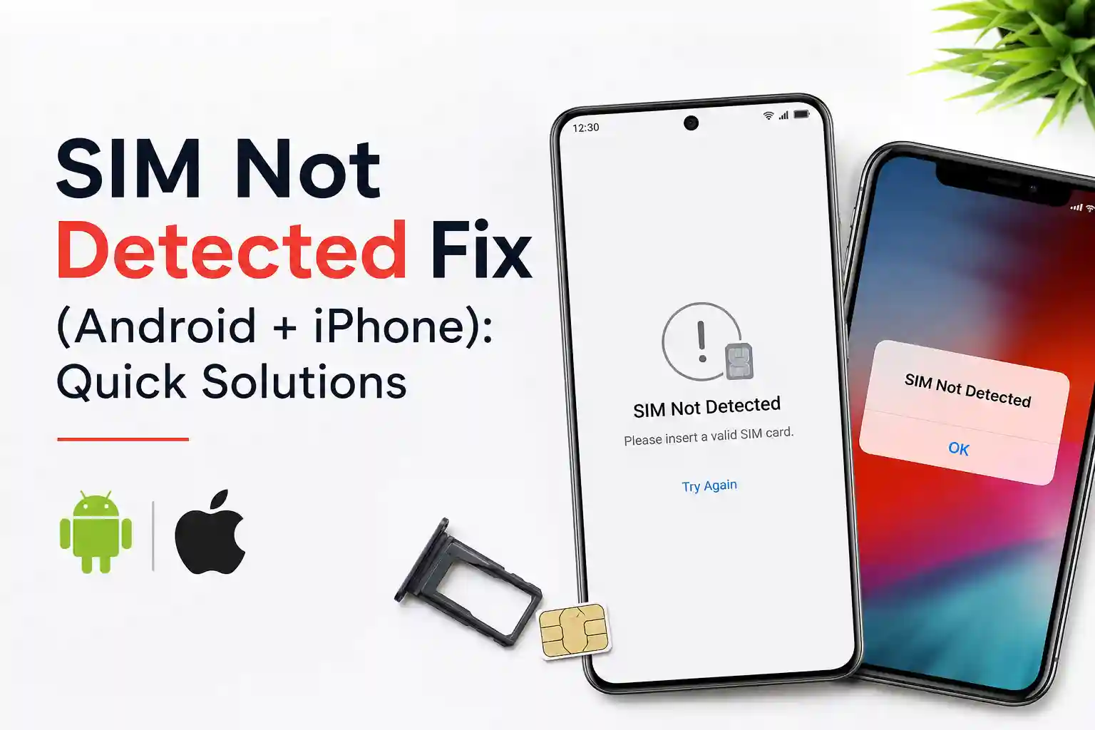 SIM Not Detected Fix (Android + iPhone) Quick Solutions