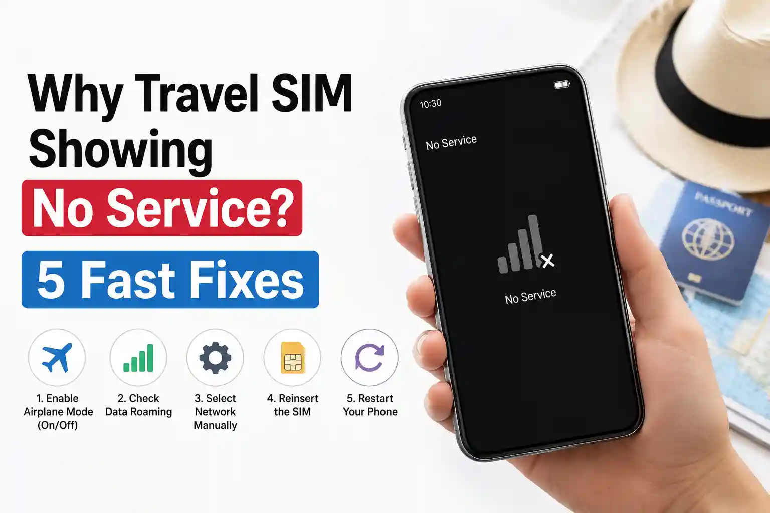 Why Travel SIM Showing No Service 5 Fast Fixes