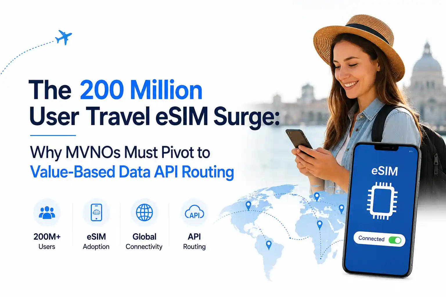 The 200 Million User Travel eSIM Surge Why MVNOs Must Pivot to Value-Based Data API Routing